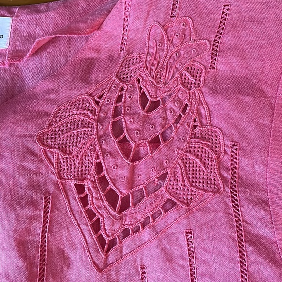 Vintage Daffodil Cutwork lace embroidered blouse - Picture 6 of 7